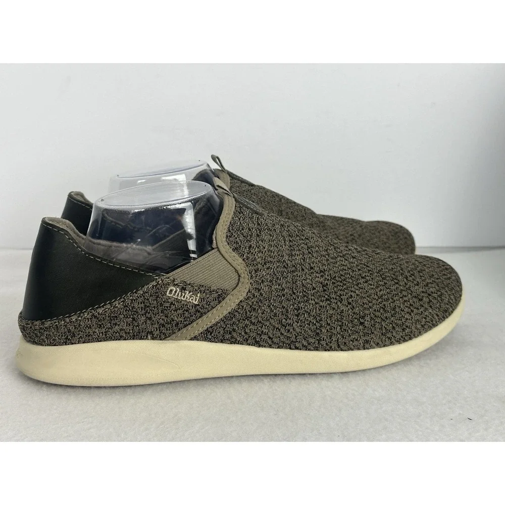 OluKai Alapa Mens Size 12 Shoes Gray Slip On Comfort Casual Athletic EU 45